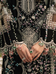 BIN ILYAS 3PC LAWN UNSTITICHED EMBROIDERED