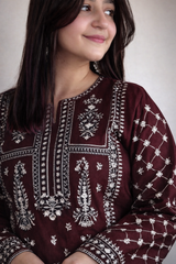 BUYEX - 2PCS EMBROIDERED UNSTITCHED LAWN SUIT #RWQ006