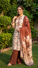 BUYEX - 3PCS UNSTITCHED PREMIUM LAWN SUIT #RWQ091