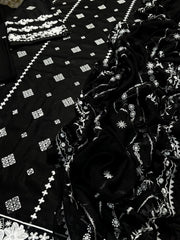 BAREEZE 3PC UNSTITCHED EMBROIDERED CODE 4037