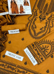 URGE 3PC UNSTITCHED FULLY EMBROIDERED SUIT