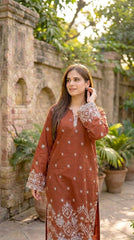 BUYEX - 2PCS EMBROIDERED UNSTITCHED LAWN SUIT #RWQ071