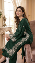 BUYEX - 2PCS EMBROIDERED UNSTITCHED LAWN SUIT #RWQ079