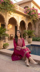 BUYEX - 2PCS EMBROIDERED UNSTITCHED LAWN SUIT #RWQ080