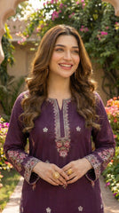 BUYEX - 2PCS EMBROIDERED UNSTITCHED LAWN SUIT #RWQ077