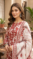 BUYEX - 3PCS UNSTITCHED PREMIUM LAWN SUIT #RWQ103