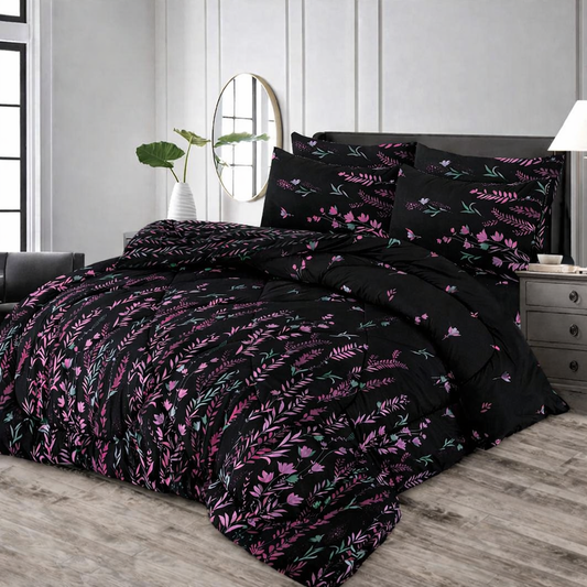 ROYAL BLACK KING COMFORTER SET – 7 PCS #NCS215