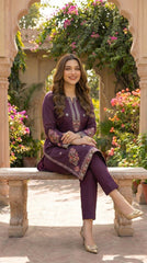 BUYEX - 2PCS EMBROIDERED UNSTITCHED LAWN SUIT #RWQ077