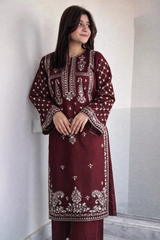 BUYEX - 2PCS EMBROIDERED UNSTITCHED LAWN SUIT #RWQ006