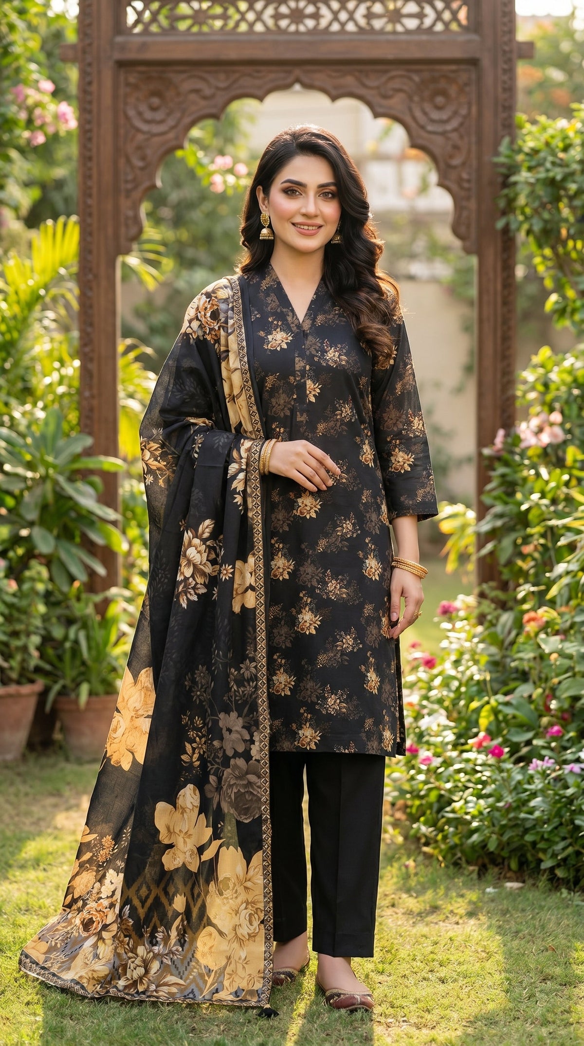BUYEX - 3PCS UNSTITCHED PREMIUM LAWN SUIT #RWQ093