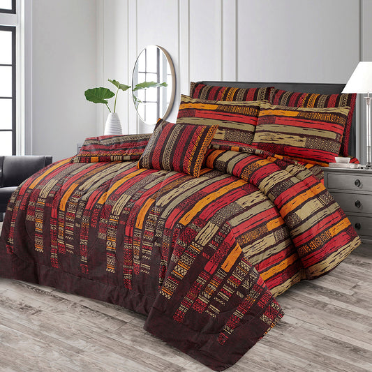 WOODEN SUMMER KING COMFORTER SET – 7 PCS #NCS146