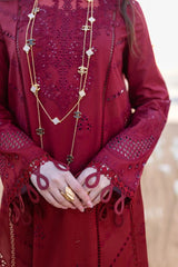 QALAMKAR 3PC CHICKENKARI UNSTITCHED LAWN