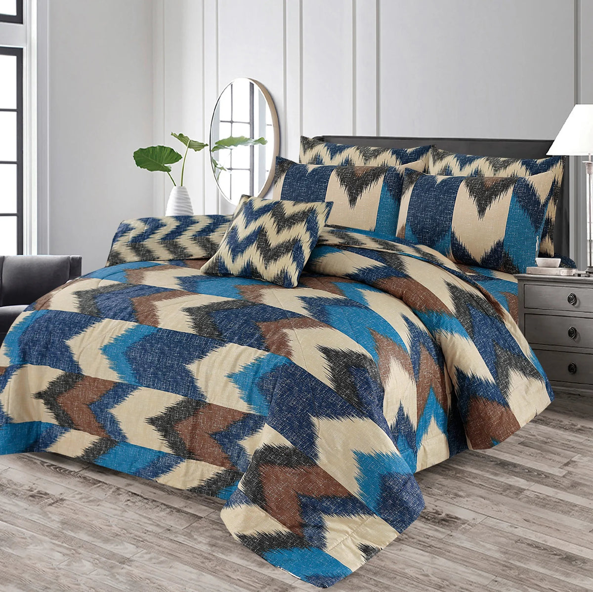 BUMP SUMMER KING COMFORTER SET – 7 PCS #NCS179