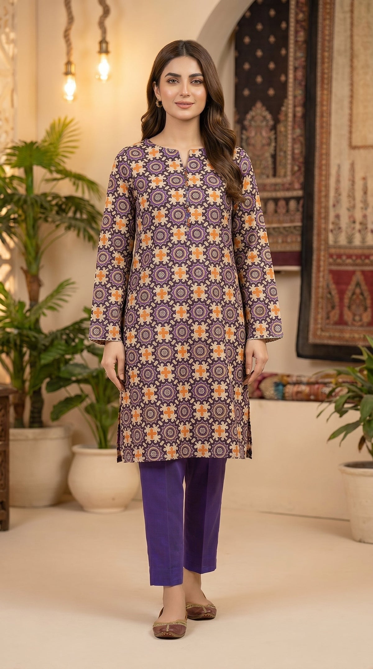 BUYEX - 2PCS PRINTED UNSTITCHED LAWN SUIT #RWQ096