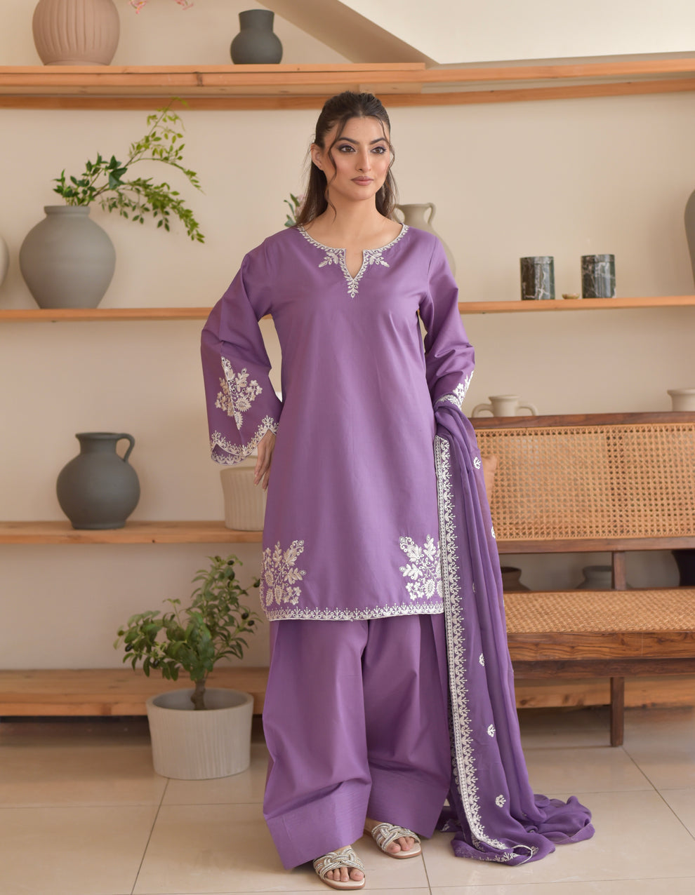 RUMI SET 3PC LAWN EMBROIDERED UNSTITCHED