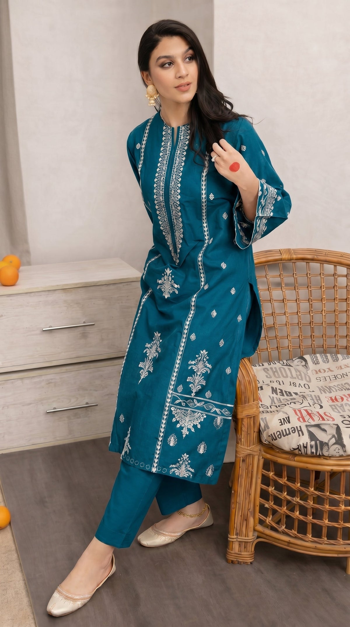 BUYEX - 2PCS EMBROIDERED UNSTITCHED LAWN SUIT #RWQ106