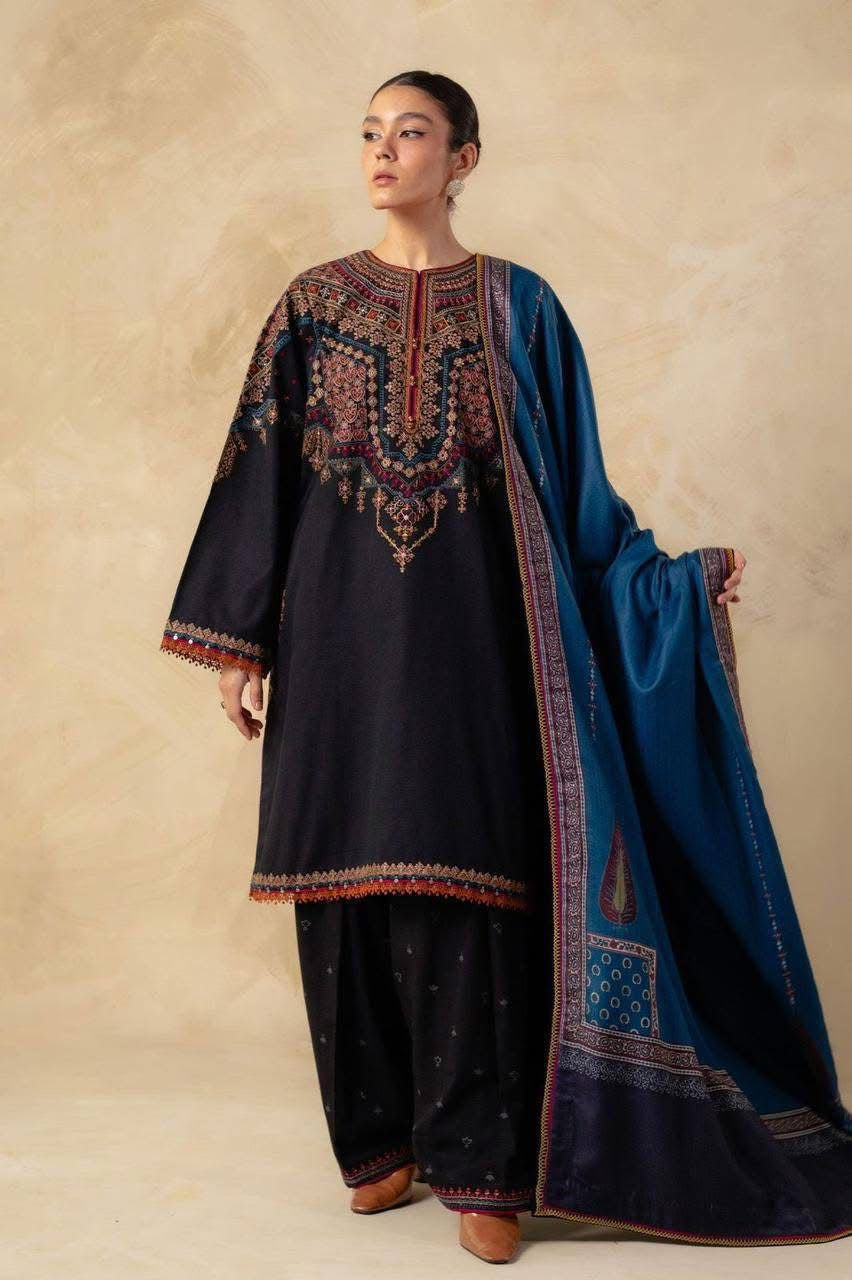 ZARA COCO 3PC UNSTITCHED EMBROIDERED 
Code:7298