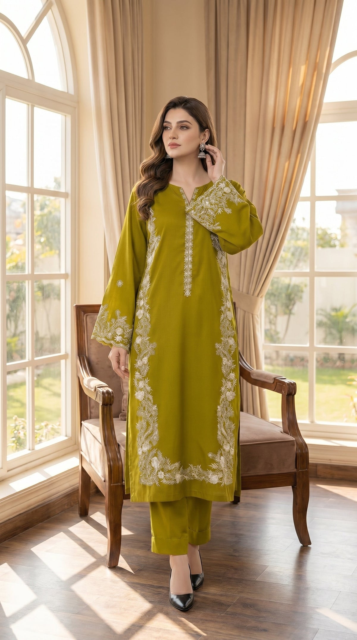 BUYEX - 2PCS EMBROIDERED UNSTITCHED LAWN SUIT #RWQ081
