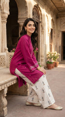 BUYEX - 2PCS EMBROIDERED UNSTITCHED LAWN SUIT #RWQ085
