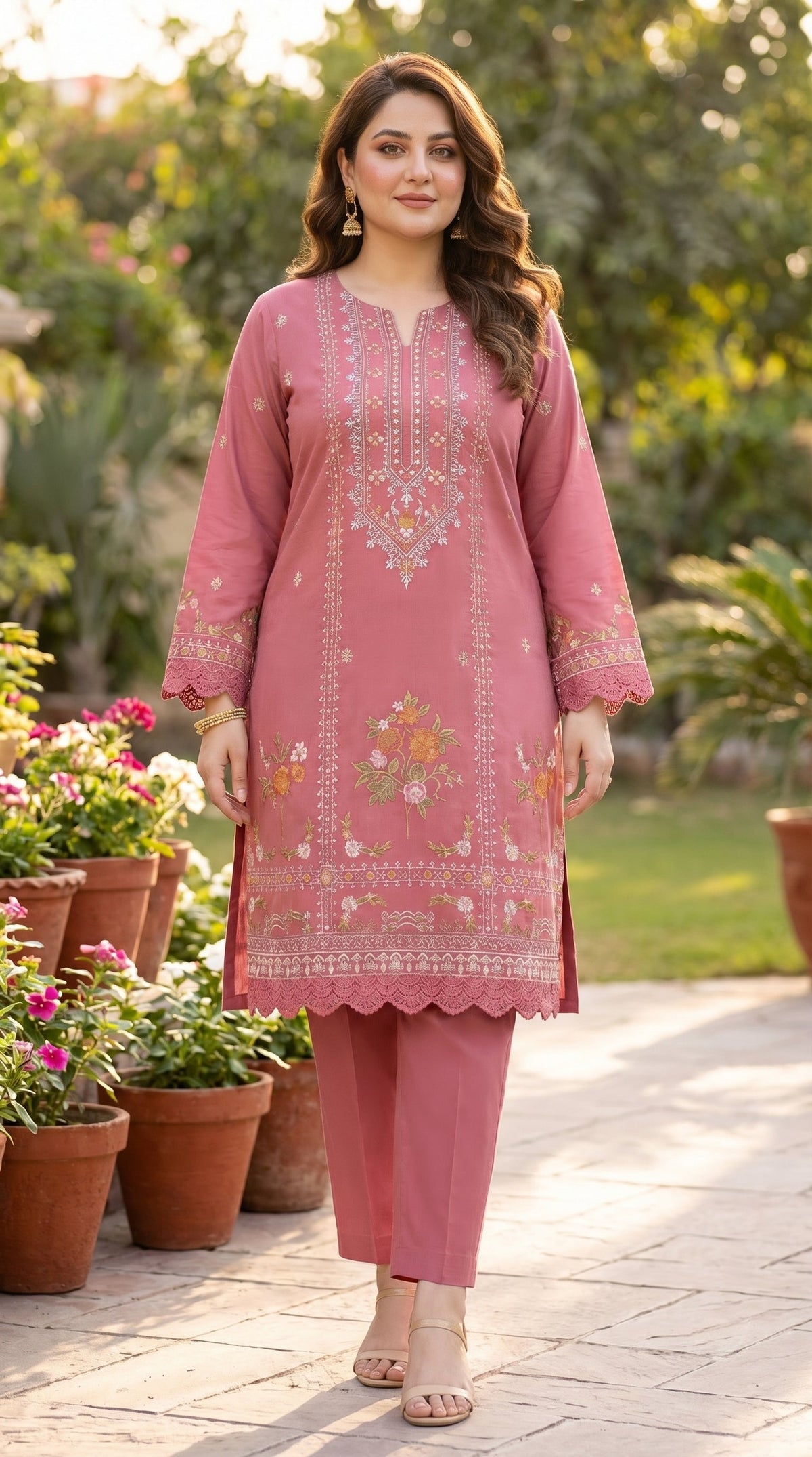 BUYEX - 2PCS EMBROIDERED UNSTITCHED LAWN SUIT #RWQ017
