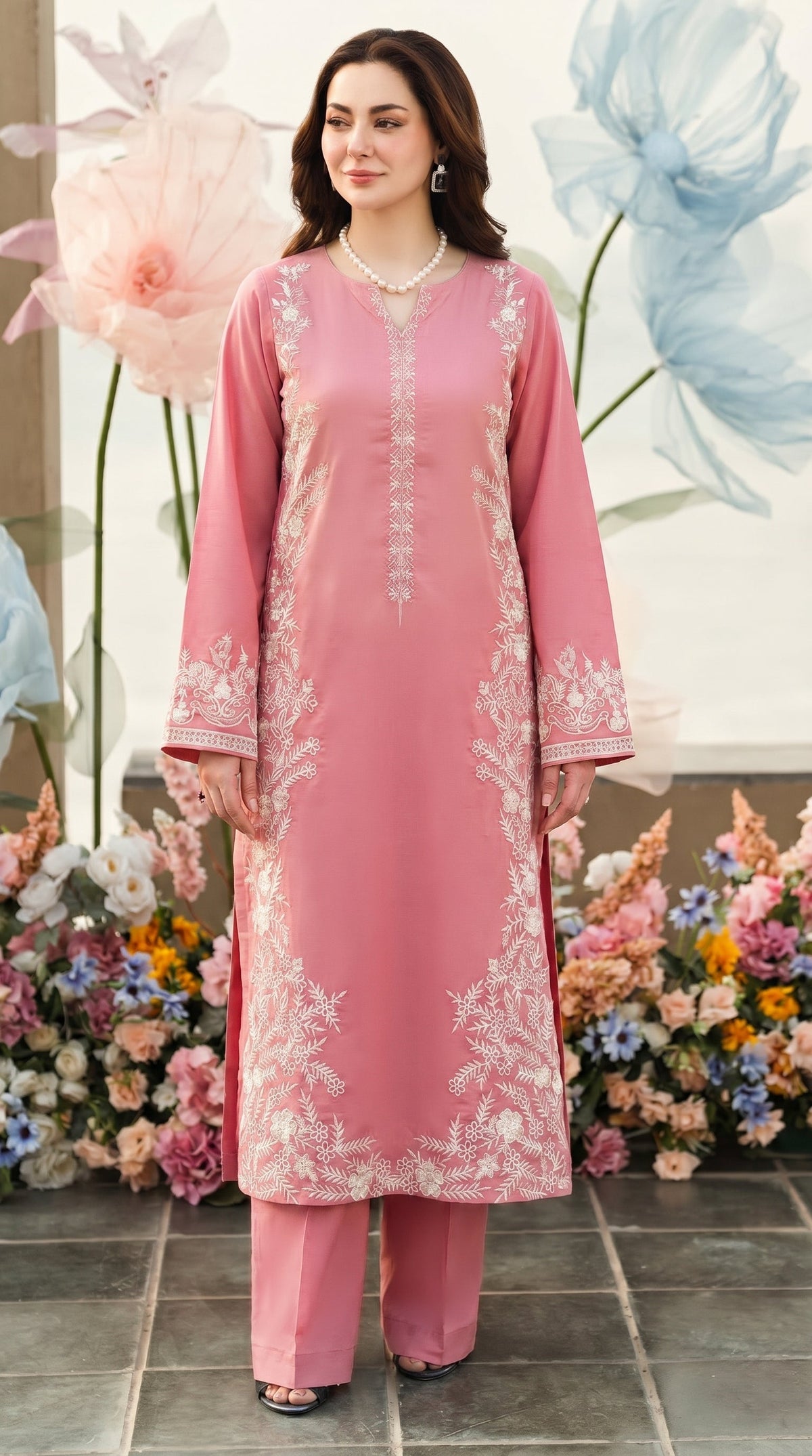 BUYEX - 2PCS EMBROIDERED UNSTITCHED LAWN SUIT #RWQ029