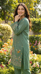BUYEX - 2PCS EMBROIDERED UNSTITCHED LAWN SUIT #RWQ016