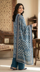 BUYEX - 3PCS UNSTITCHED PREMIUM LAWN SUIT #RWQ090