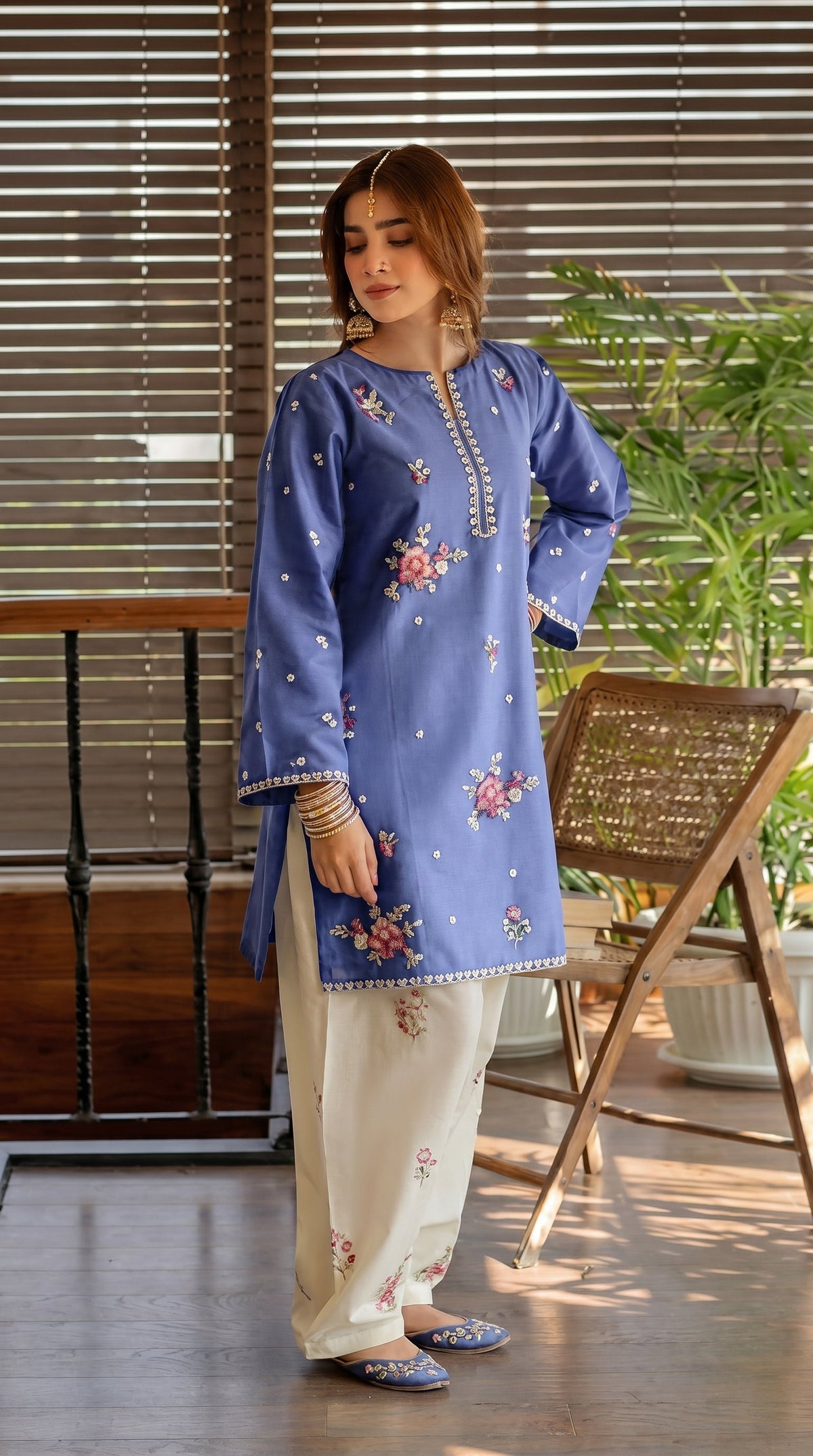 BUYEX - 2PCS EMBROIDERED UNSTITCHED LAWN SUIT #RWQ108
