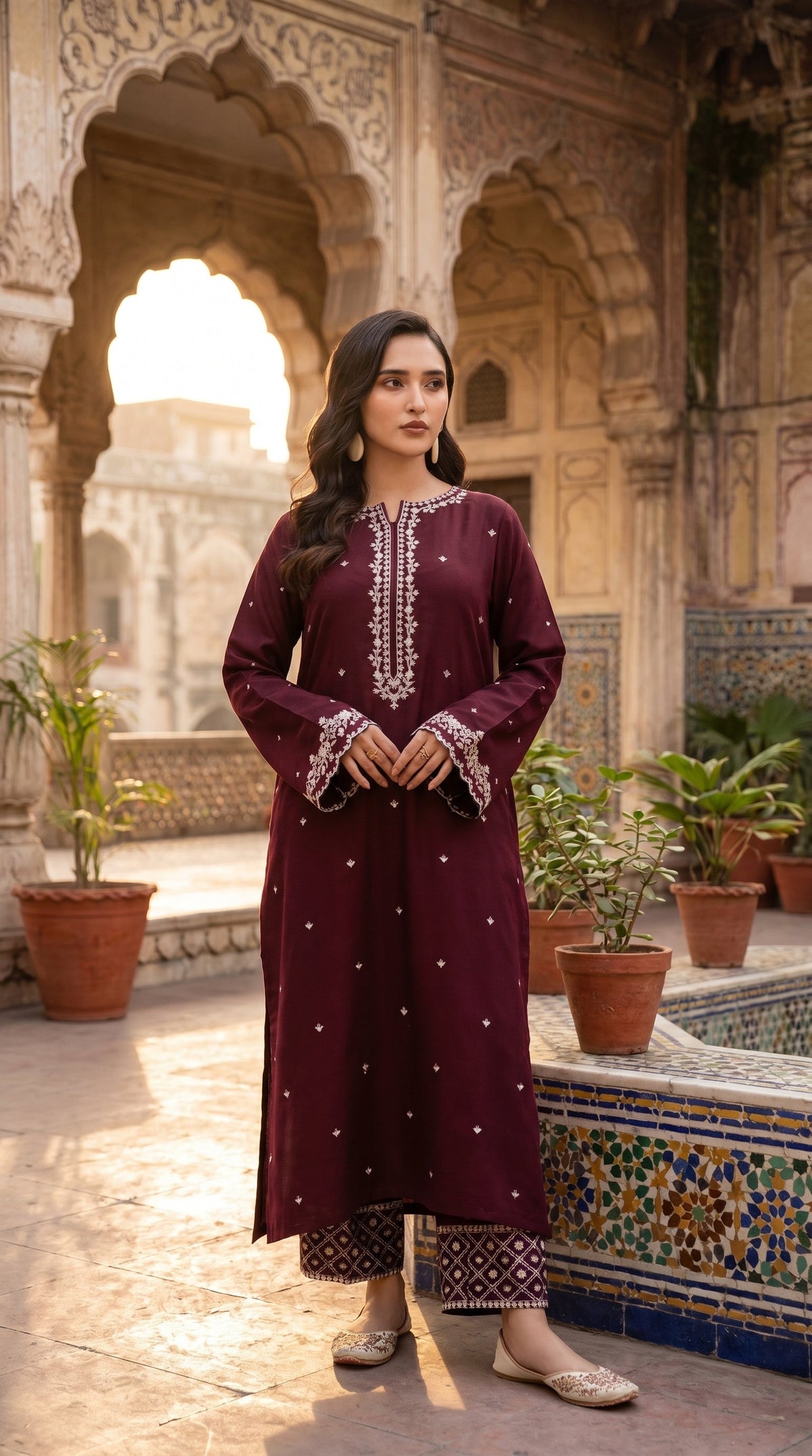 BUYEX - 2PCS EMBROIDERED UNSTITCHED LAWN SUIT #RWQ064