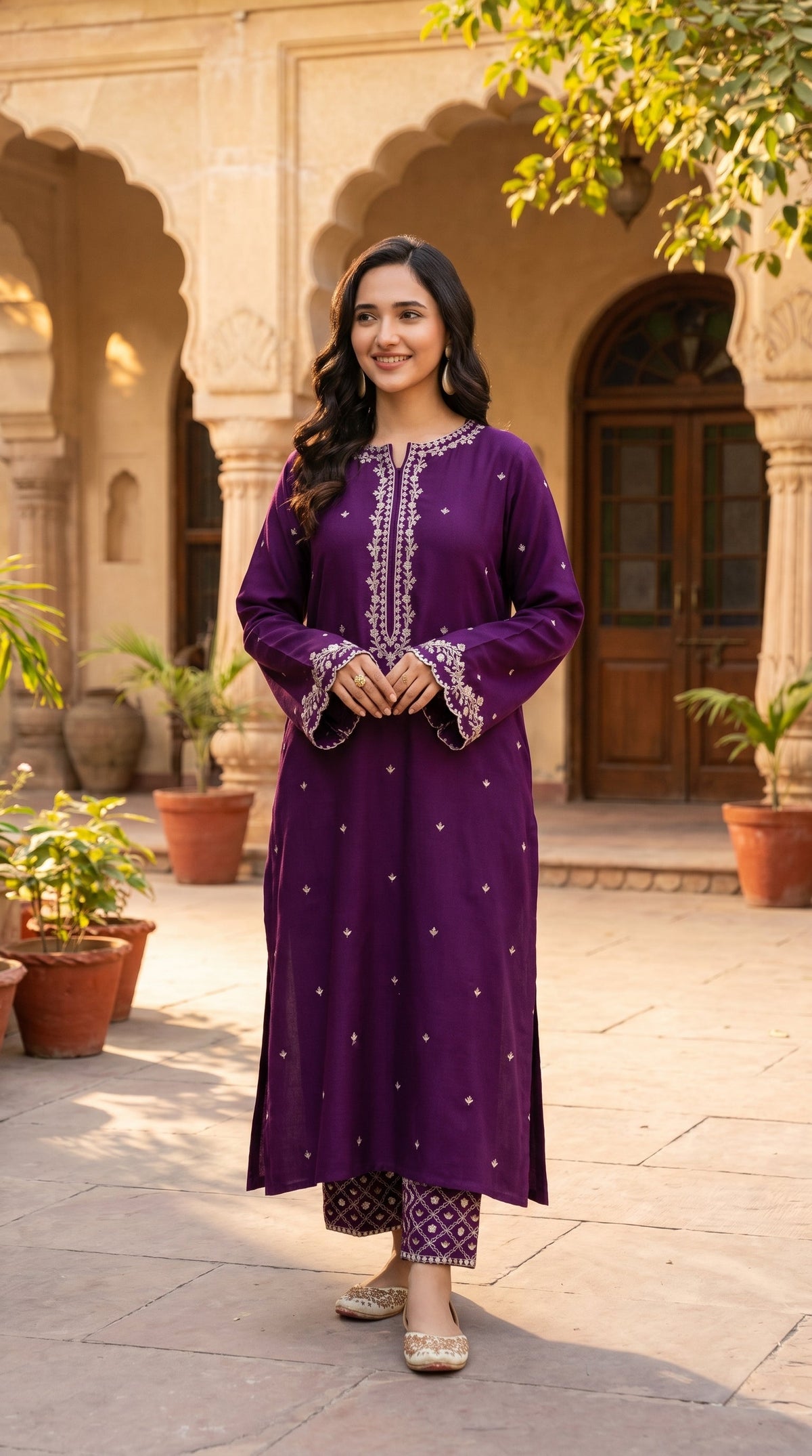 BUYEX - 2PCS EMBROIDERED UNSTITCHED LAWN SUIT #RWQ066