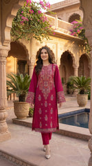 BUYEX - 2PCS EMBROIDERED UNSTITCHED LAWN SUIT #RWQ080