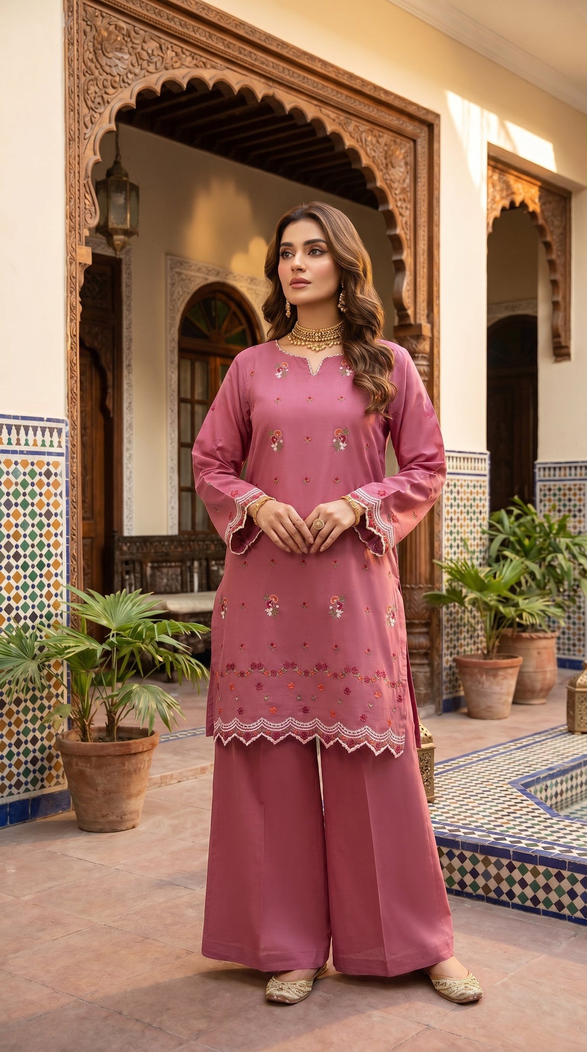 BUYEX - 2PCS EMBROIDERED UNSTITCHED LAWN SUIT #RWQ083