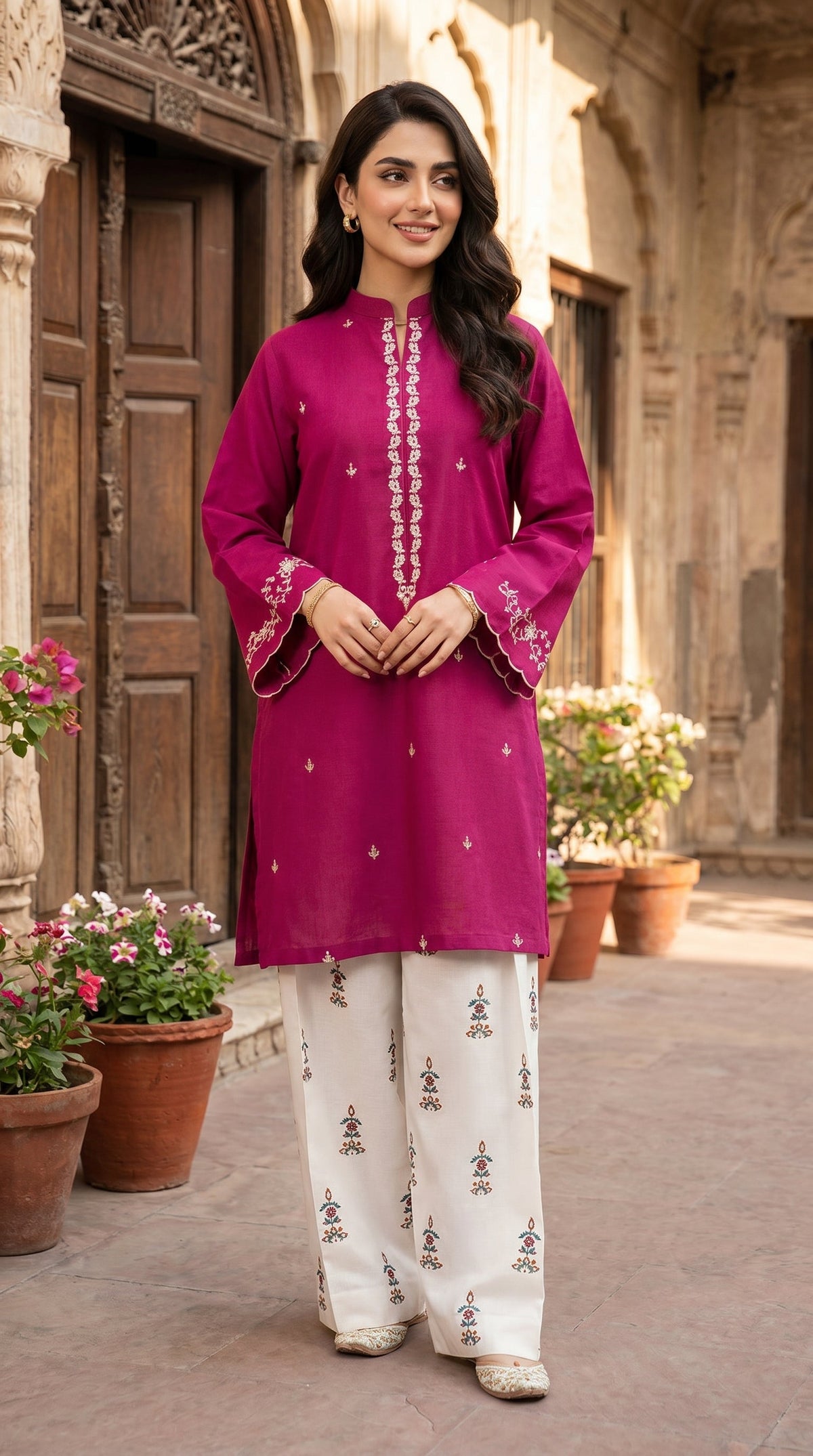 BUYEX - 2PCS EMBROIDERED UNSTITCHED LAWN SUIT #RWQ085
