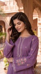 BUYEX - 2PCS EMBROIDERED UNSTITCHED LAWN SUIT #RWQ110