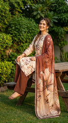 BUYEX - 3PCS UNSTITCHED PREMIUM LAWN SUIT #RWQ091