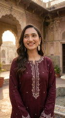 BUYEX - 2PCS EMBROIDERED UNSTITCHED LAWN SUIT #RWQ064