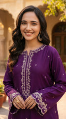 BUYEX - 2PCS EMBROIDERED UNSTITCHED LAWN SUIT #RWQ066