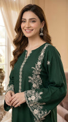 BUYEX - 2PCS EMBROIDERED UNSTITCHED LAWN SUIT #RWQ079