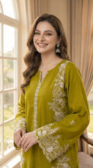 BUYEX - 2PCS EMBROIDERED UNSTITCHED LAWN SUIT #RWQ081