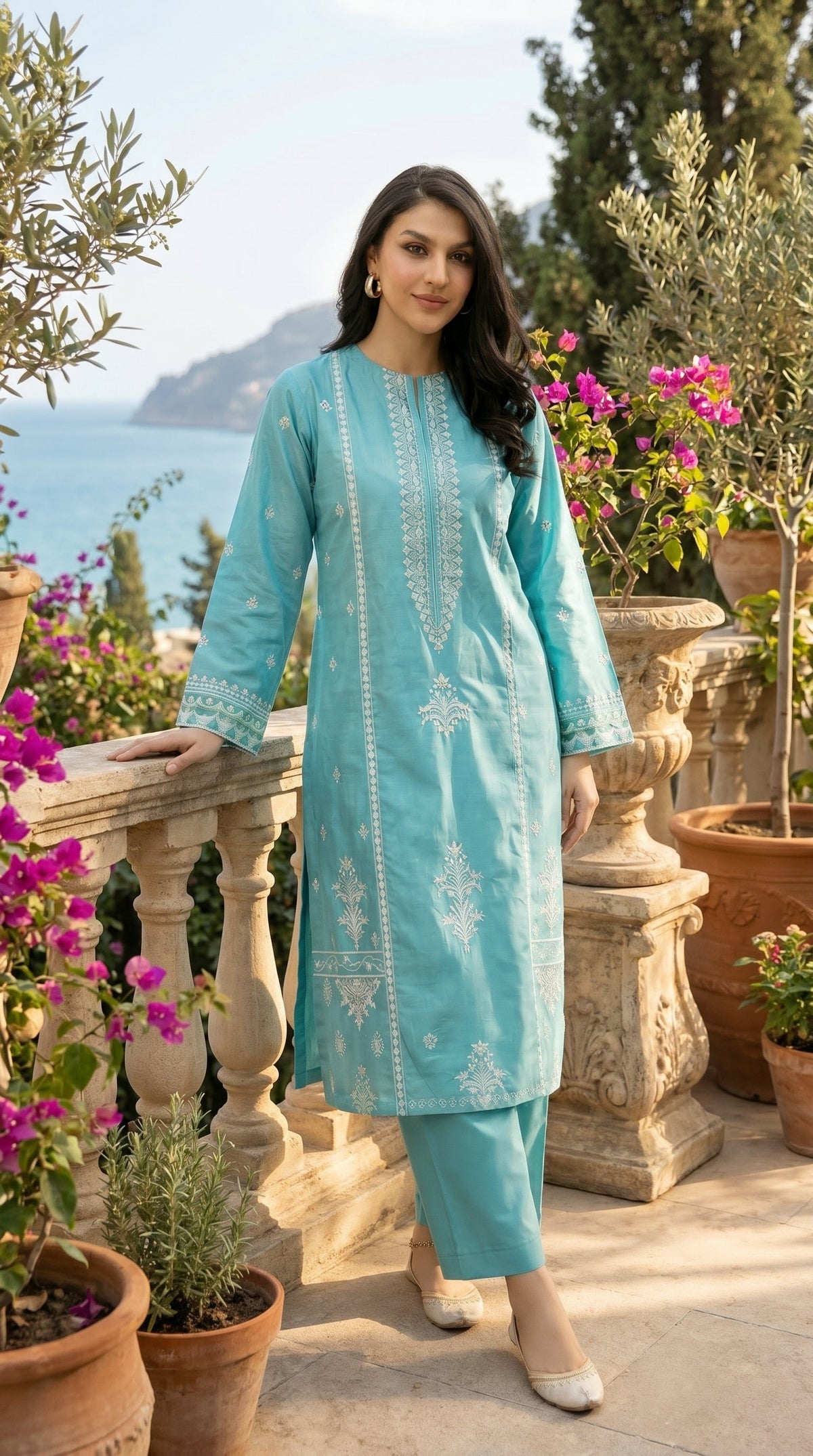 BUYEX - 2PCS EMBROIDERED UNSTITCHED LAWN SUIT #RWQ021