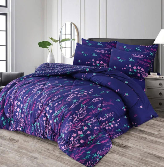 ROYAL BLUE KING COMFORTER SET – 7 PCS #NCS144