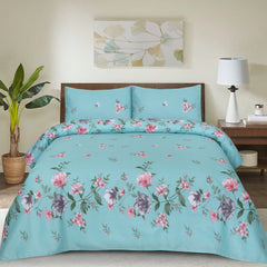 SKYBLUE KING BED SHEET SET NBD93