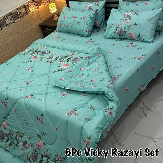SKYBLUE WINTER RAZAI SET - 6 PCS WRS93