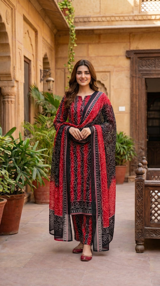 RIWAQ - 3PCS UNSTITCHED PREMIUM LAWN SUIT #RWQ039