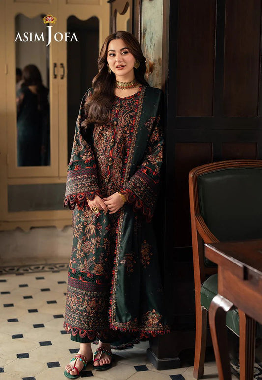 Asim jofa  3PC Embroidered Lawn Suit – Premium Summer Collection