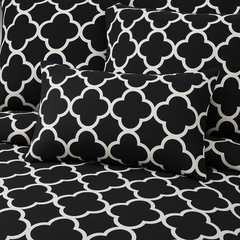 ZIGZAG BLACK SUMMER KING COMFORTER SET – 7 PCS #NCS164