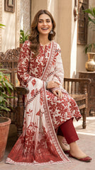 BUYEX - 3PCS UNSTITCHED PREMIUM LAWN SUIT #RWQ103