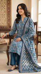 BUYEX - 3PCS UNSTITCHED PREMIUM LAWN SUIT #RWQ090