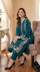BUYEX - 2PCS EMBROIDERED UNSTITCHED LAWN SUIT #RWQ111