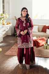 AZURE 3PC LAWN UNSTITCHED EMBROIDERED 
Code:4017